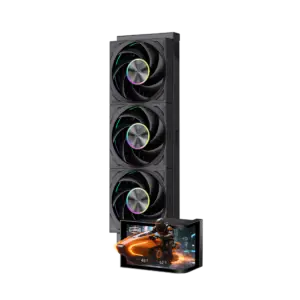 JualPCCOOLER / PC Cooler DV360 ARGB Display – 6.67″ Curved High-Performance Liquid Cooler – BLACK