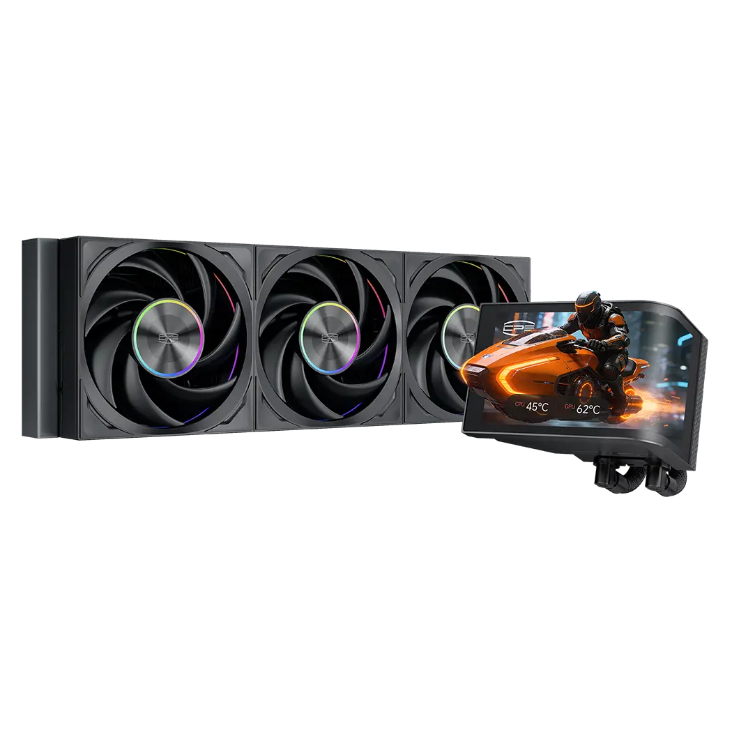 PCCOOLER / PC Cooler DV360 ARGB Display - 6.67" Curved High-Performance Liquid Cooler - BLACK - Image 2