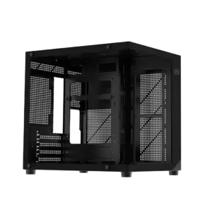 JualPCCOOLER C3 T300 – M-ATX PC Case Wide-Body Panoramic View – BLACK