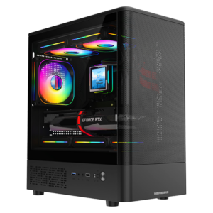 JualNYK Nemesis Cirus FC4 Casing PC Gaming M-ATX Mesh Tempered Glass Include 3 Fan