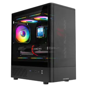 JualNYK Nemesis Cirus FC4 Casing PC Gaming M-ATX Mesh Tempered Glass Include 3 Fan