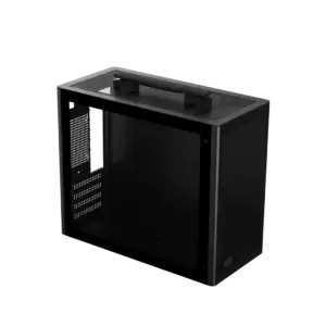 JualPCCOOLER C3 N300 BLACK Tempered Glass – M-ATX PC Case Compact with TG Side Panel & Carry Handle