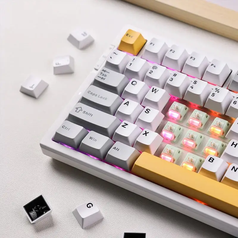 MCHOSE G75 PRO Black Pink Mechanical Keyboard 75% with Matcha Latte Switch V2 Cherry Profile - Image 3