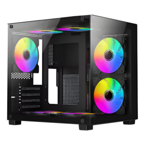 JualNYK Nemesis Crest T79 Casing PC Gaming M-ATX Mini ITX RGB Mesh