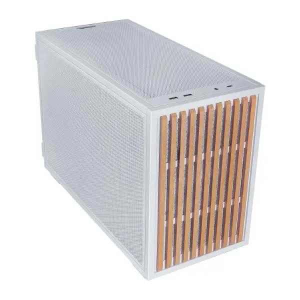 Lian Li B4-mATX Wood - PC Case M-ATX Include 2 Fan - White - Image 2