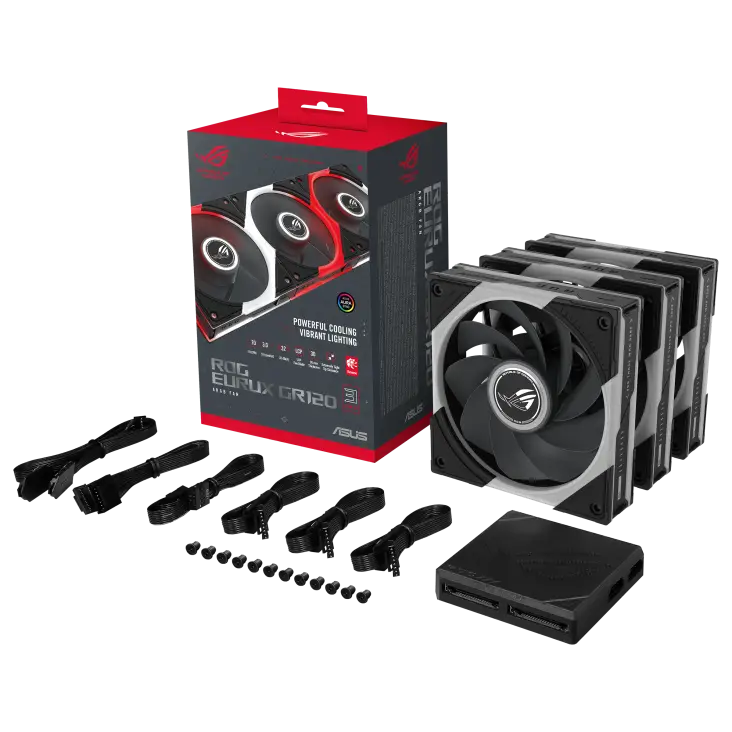 ASUS ROG EURUX GR120 ARGB Reverse - Fan Casing Reverse 120mm ARGB BLACK - Triple Pack - Image 7
