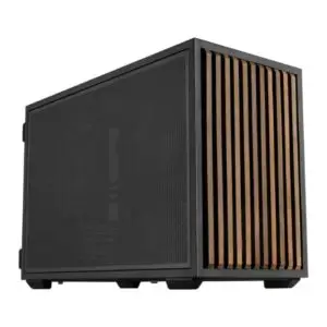 JualLian Li B4-mATX Wood – PC Case M-ATX Include 2 Fan – Black
