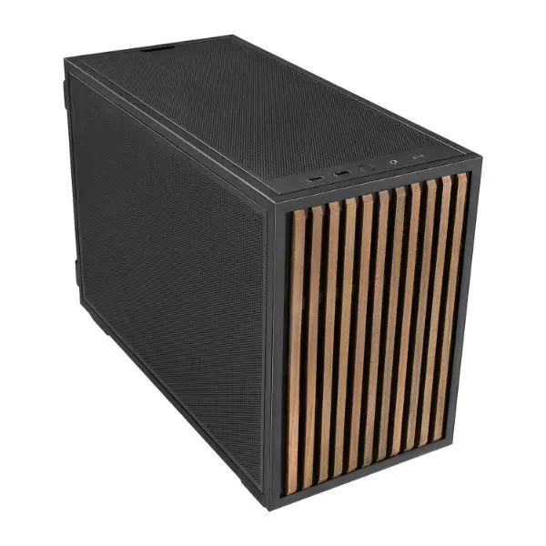 Lian Li B4-mATX Wood - PC Case M-ATX Include 2 Fan - Black - Image 2