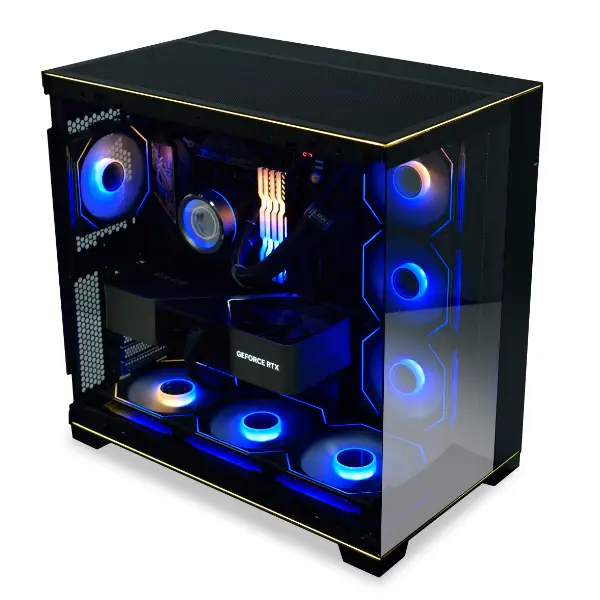 Lian Li Dynamic EVO RGB | E-ATX Panoramic PC Case TG with RGB Lighting - Black - Image 5