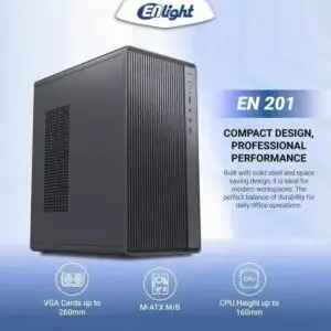JualENLIGHT EN-201 + PSU EN-V300SH M-ATX PC Case Include PSU