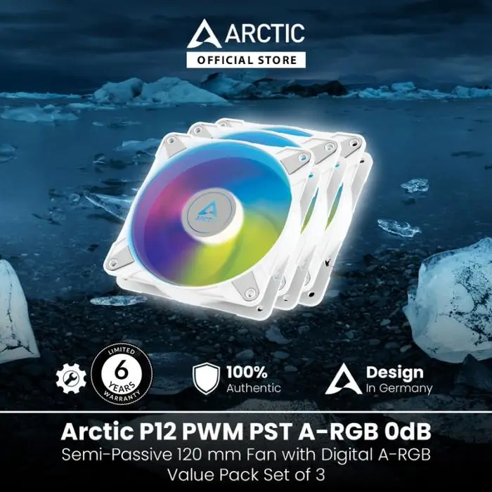 FAN ARCTIC P12 PWM PST ARGB 3 PACK / 3in1 - Image 5