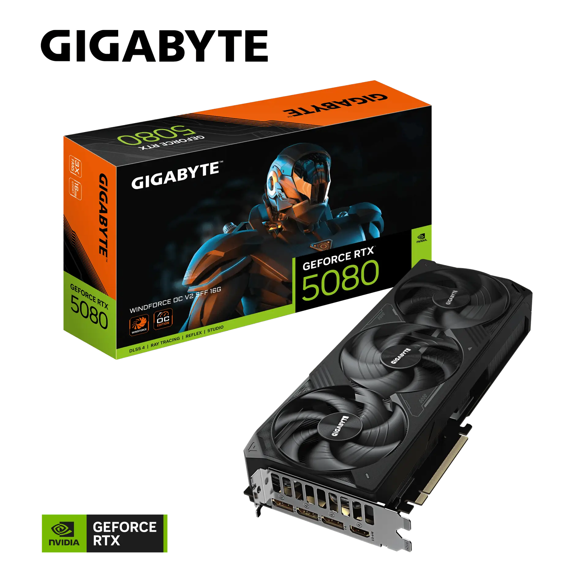 GIGABYTE GeForce RTX 5080 WINDFORCE OC V2 SFF 16GB GDDR7