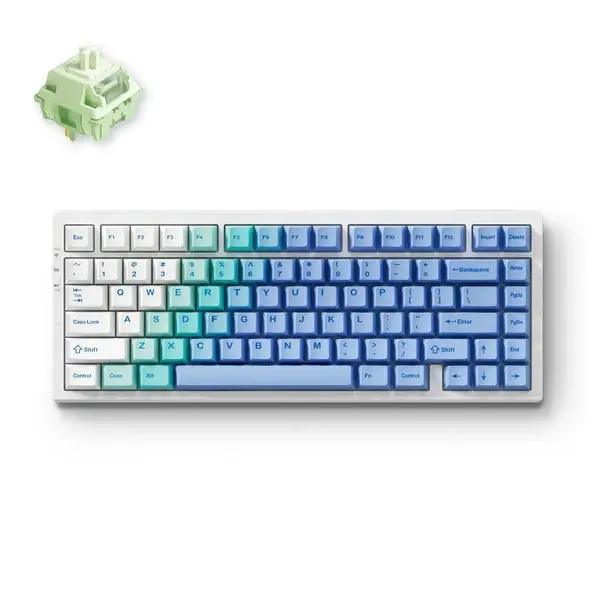MCHOSE G75 PRO Arctic Snow Mechanical Keyboard 75% with Matcha Latte Switch V2 Cherry Profile