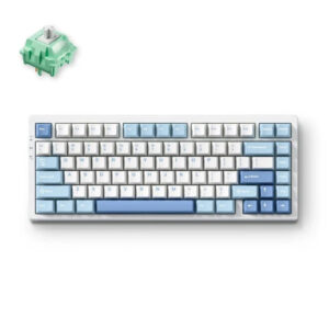 JualMCHOSE G75 PRO Blue Mechanical Keyboard 75% with Cabbage Tofu Switch V2 Cherry Profile